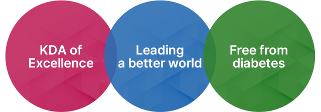 KDA of Excellence / Leading a better word / Free from diabetes